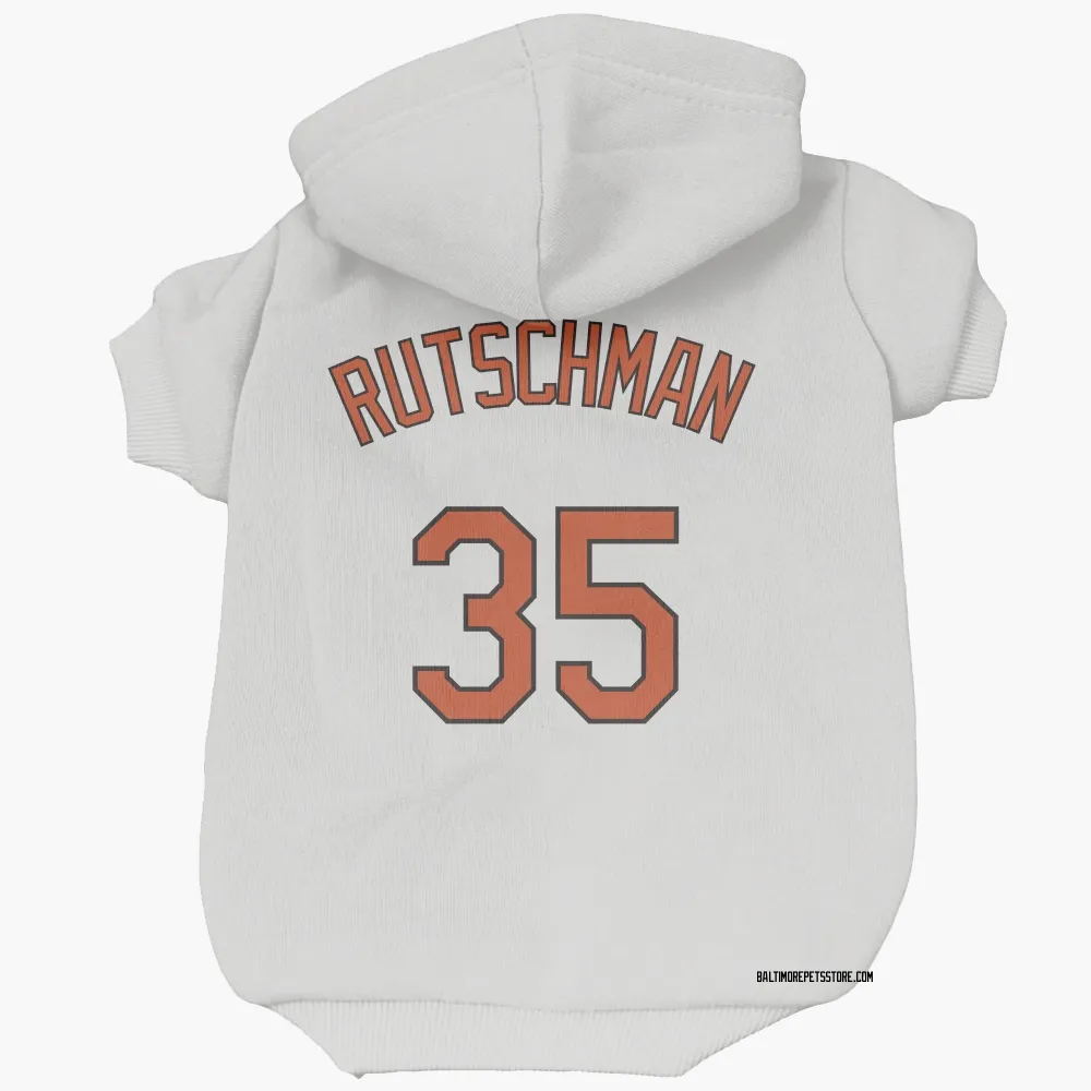 Baltimore Orioles Adley Rutschman White Pet Hoodie for Dog & Cat