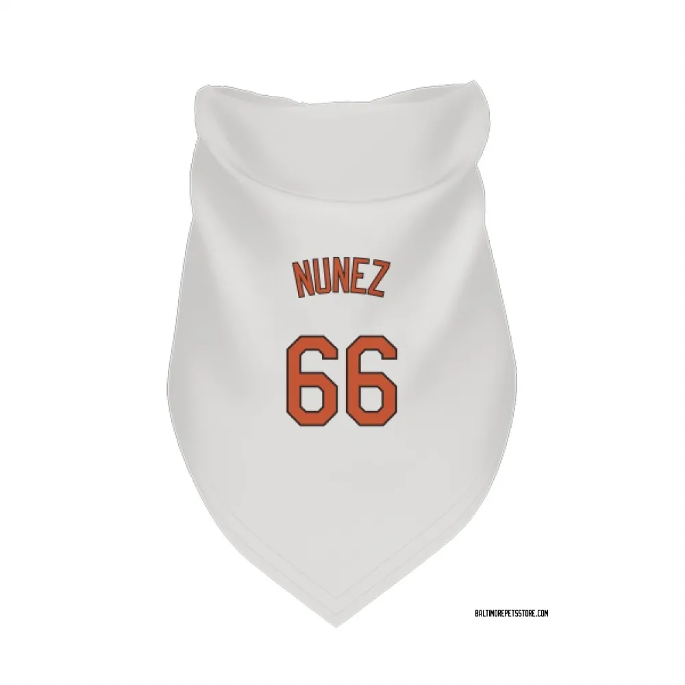 Baltimore Orioles Anthony Nunez White Pet Bandana for Dog & Cat