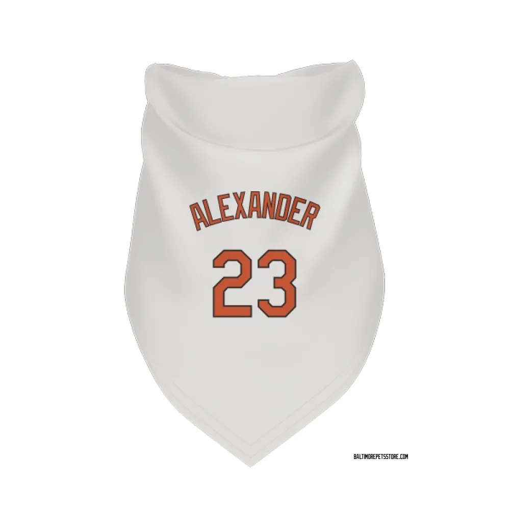 Baltimore Orioles Blaze Alexander White Pet Bandana for Dog & Cat