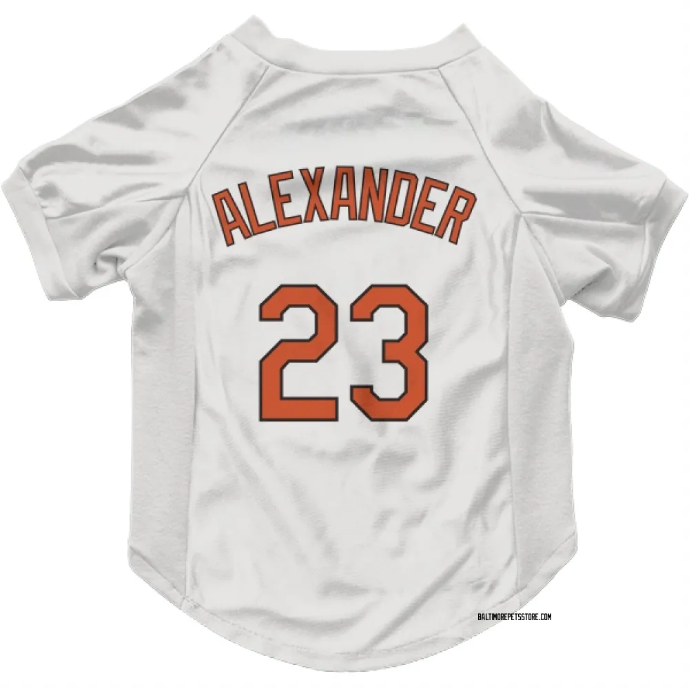 Baltimore Orioles Blaze Alexander White Pet Jersey for Dog & Cat