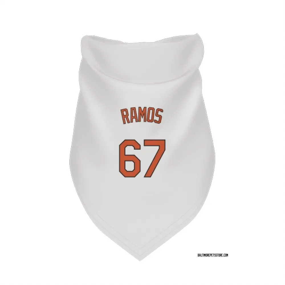 Baltimore Orioles Bryan Ramos White Pet Bandana for Dog & Cat