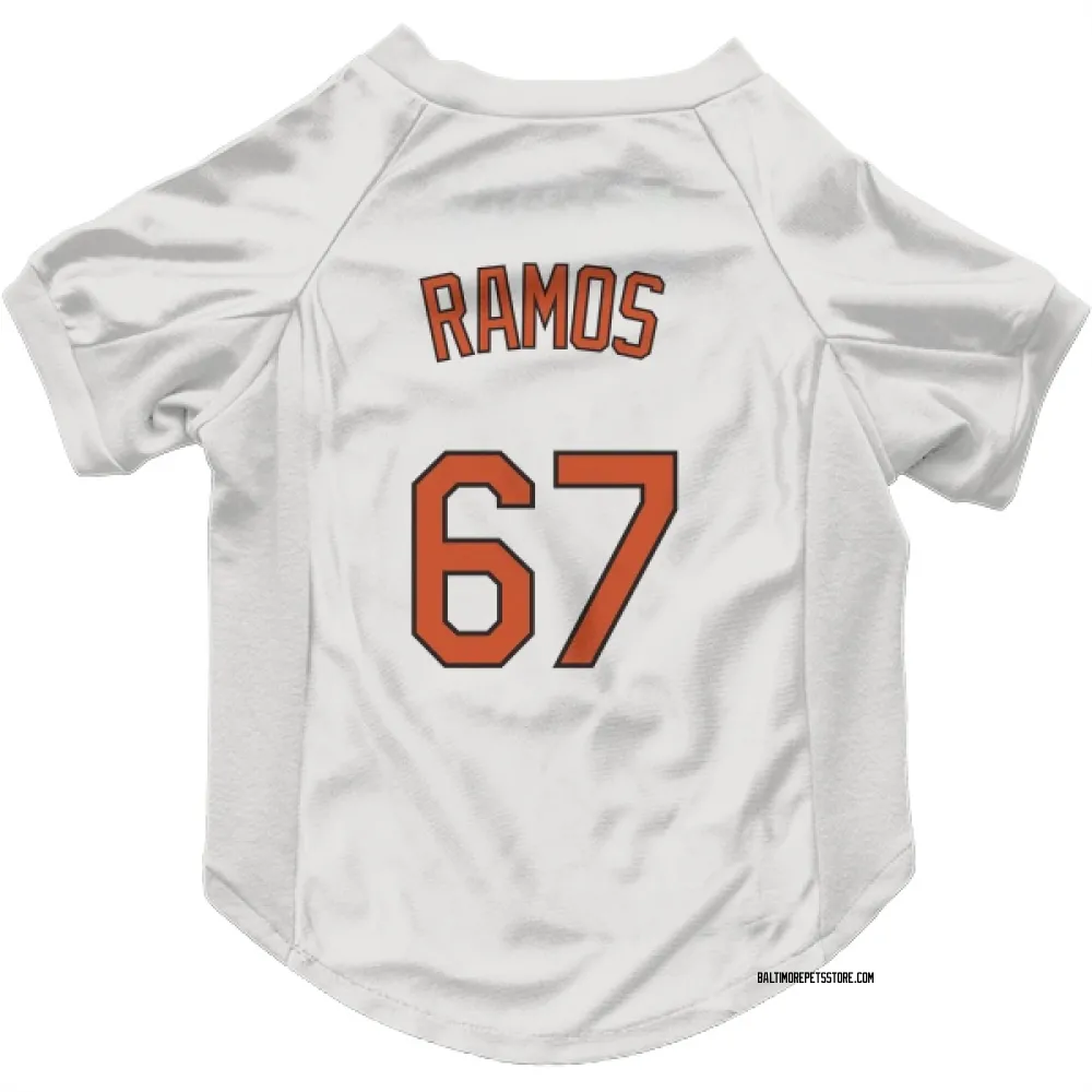 Baltimore Orioles Bryan Ramos White Pet Jersey for Dog & Cat