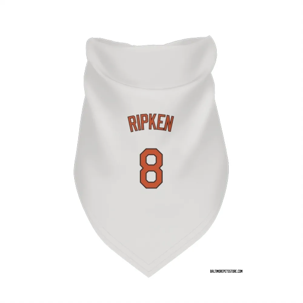 Baltimore Orioles Cal Ripken White Pet Bandana for Dog & Cat