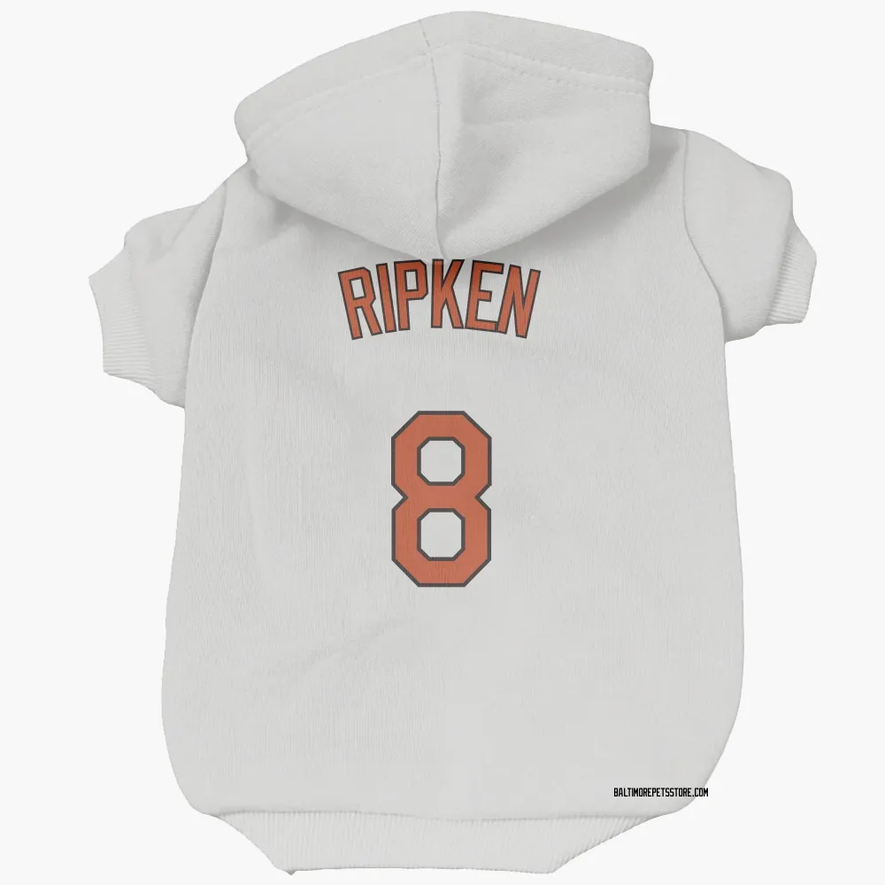 Baltimore Orioles Cal Ripken White Pet Hoodie for Dog & Cat