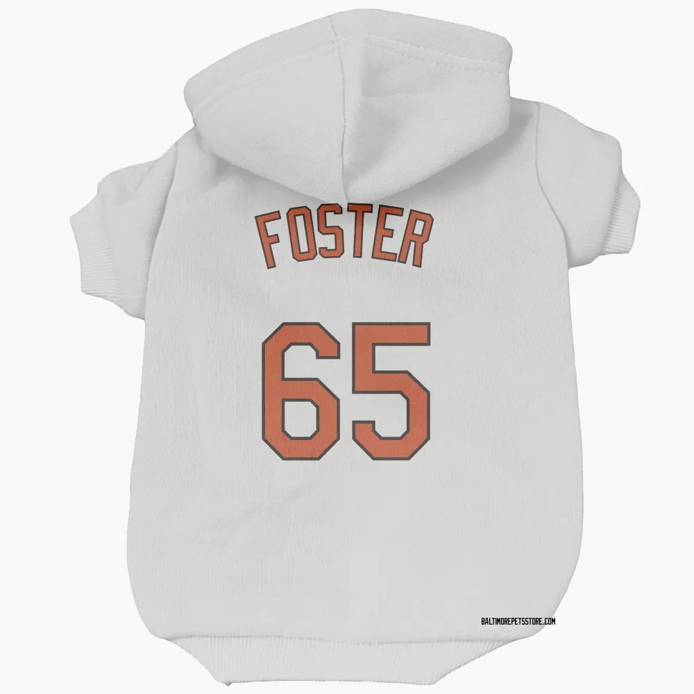 Baltimore Orioles Cameron Foster White Pet Hoodie for Dog & Cat