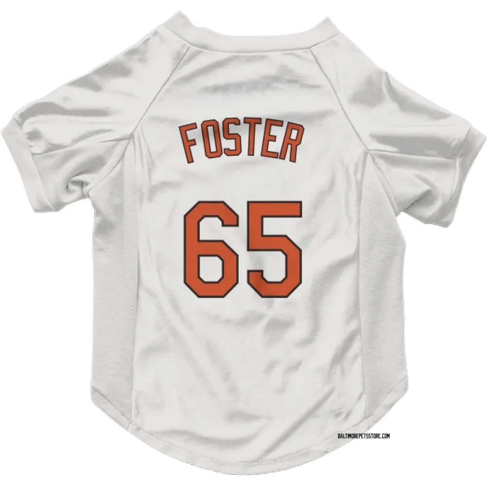 Baltimore Orioles Cameron Foster White Pet Jersey for Dog & Cat