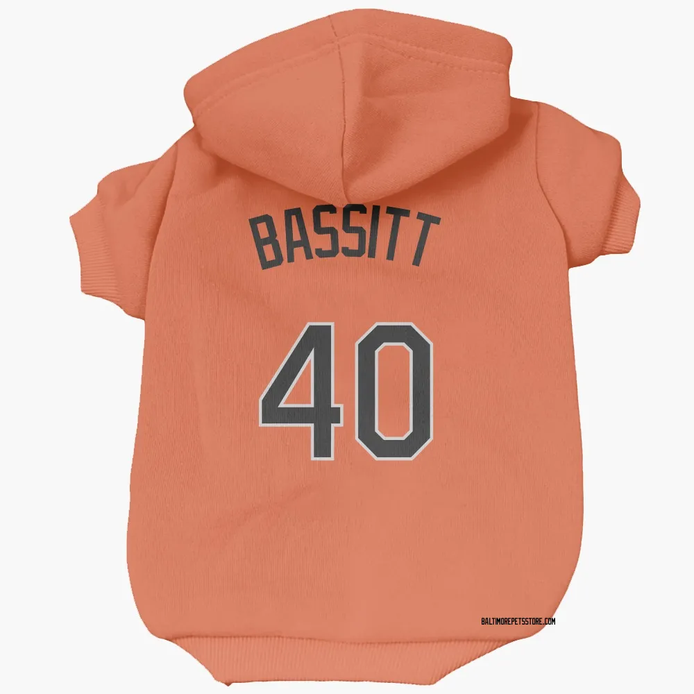 Baltimore Orioles Chris Bassitt Orange Pet Hoodie for Dog & Cat