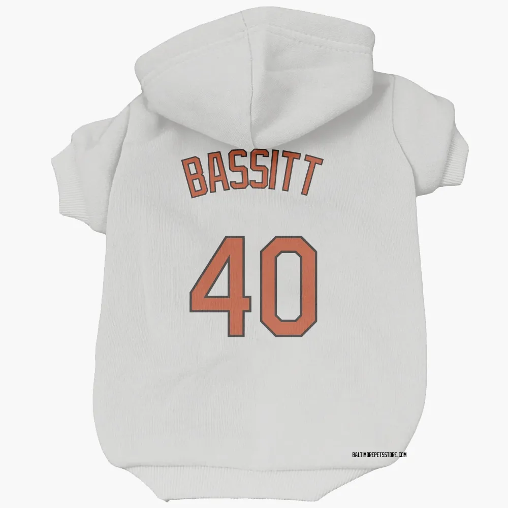 Baltimore Orioles Chris Bassitt White Pet Hoodie for Dog & Cat