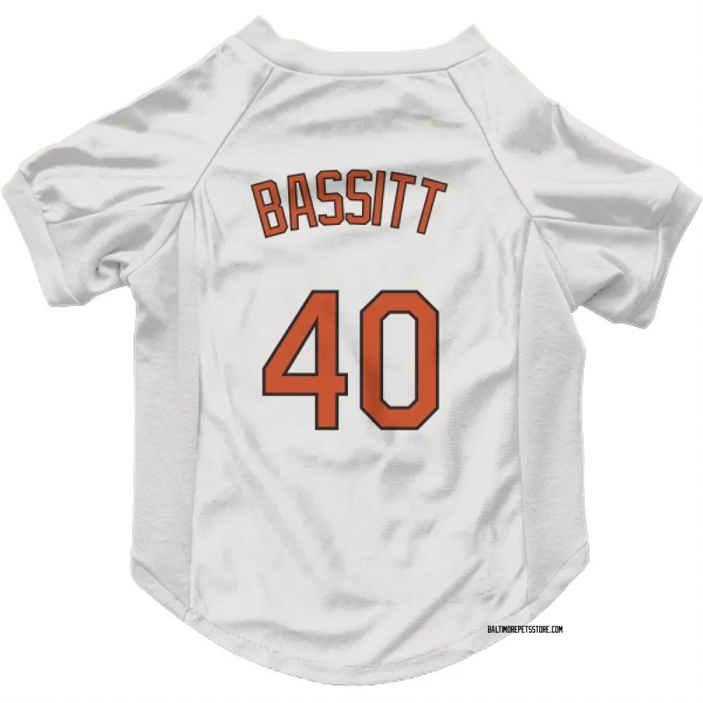 Baltimore Orioles Chris Bassitt White Pet Jersey for Dog & Cat