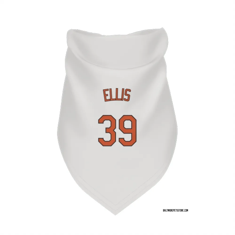 Baltimore Orioles Chris Ellis White Pet Bandana for Dog & Cat