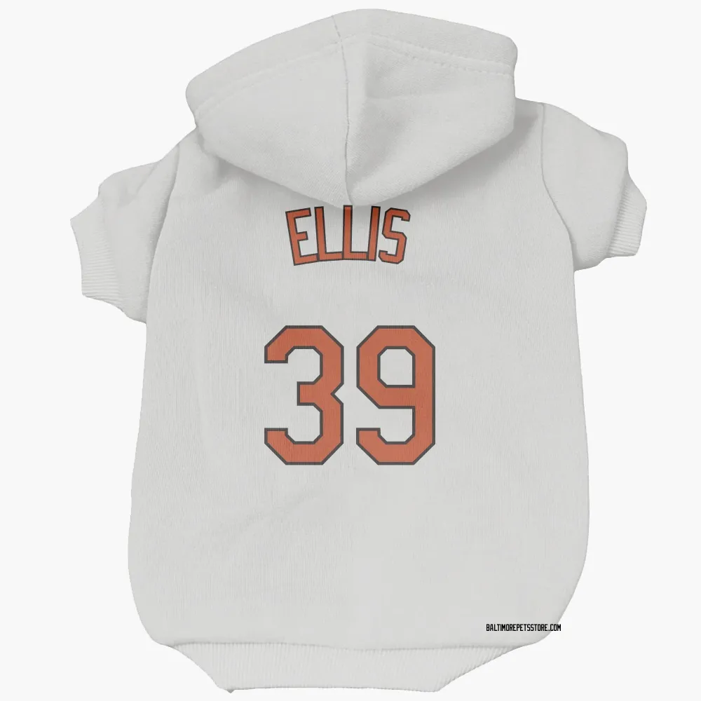 Baltimore Orioles Chris Ellis White Pet Hoodie for Dog & Cat