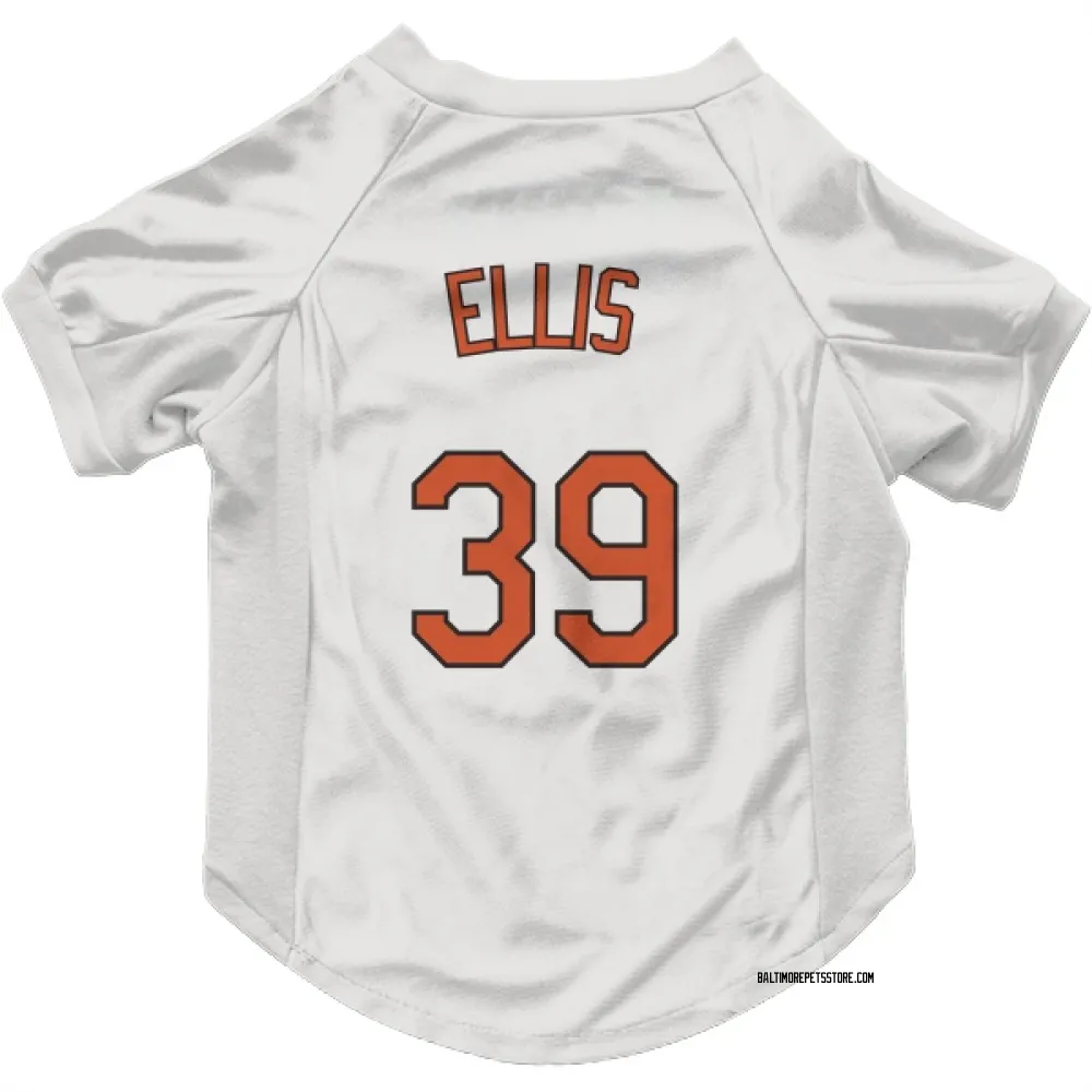 Baltimore Orioles Chris Ellis White Pet Jersey for Dog & Cat