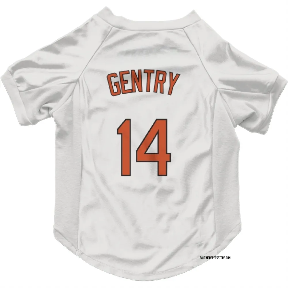 Baltimore Orioles Craig Gentry White Pet Jersey for Dog & Cat