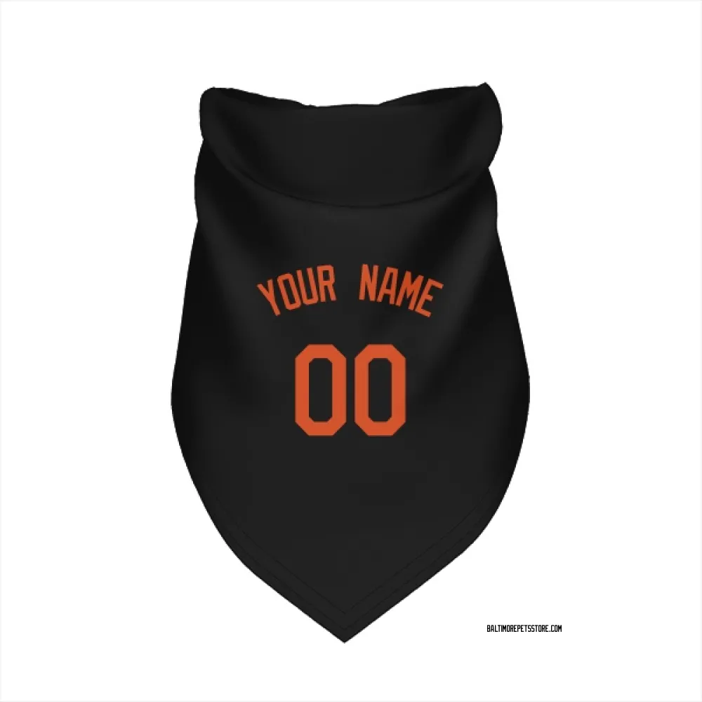 Baltimore Orioles Custom Black Pet Bandana for Dog & Cat