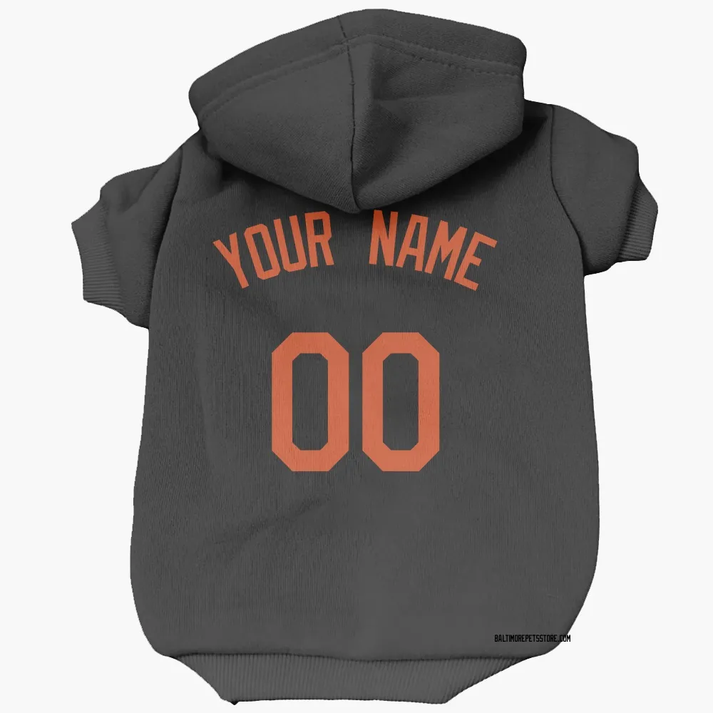 Baltimore Orioles Custom Black Pet Hoodie for Dog & Cat