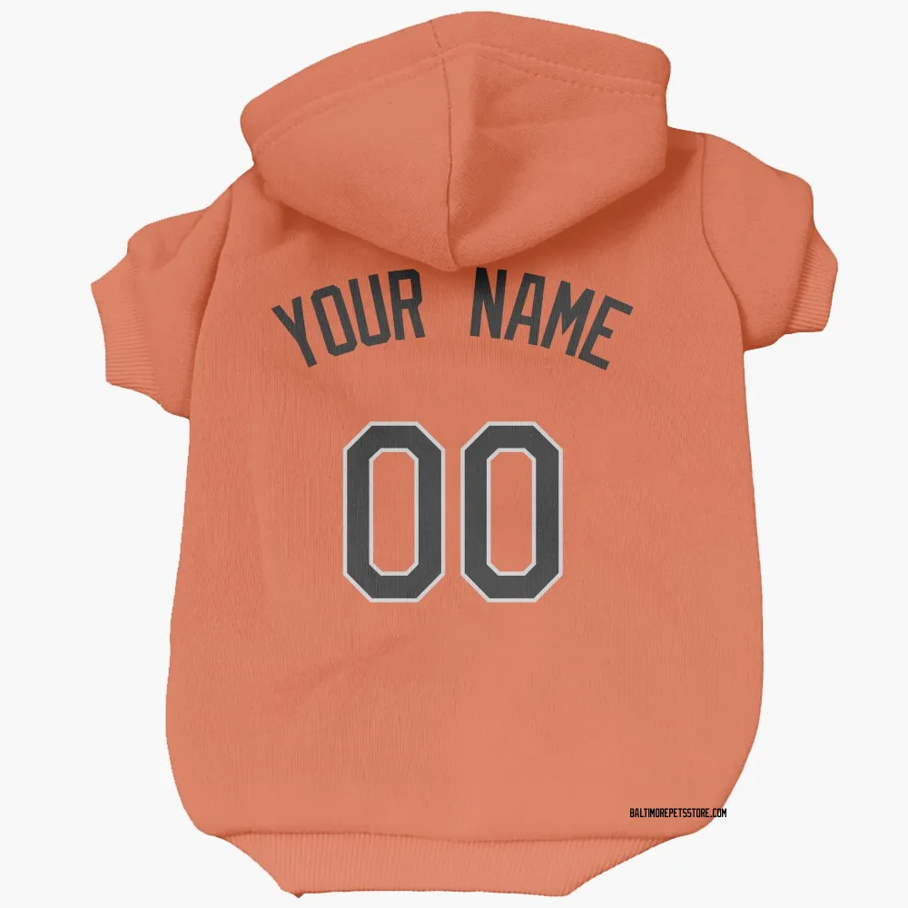 Baltimore Orioles Custom Orange Pet Hoodie for Dog & Cat