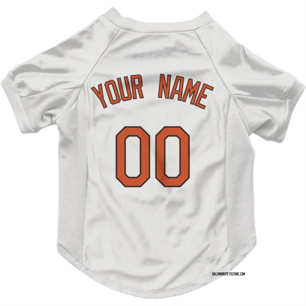 Baltimore Orioles Custom White Pet Jersey for Dog & Cat