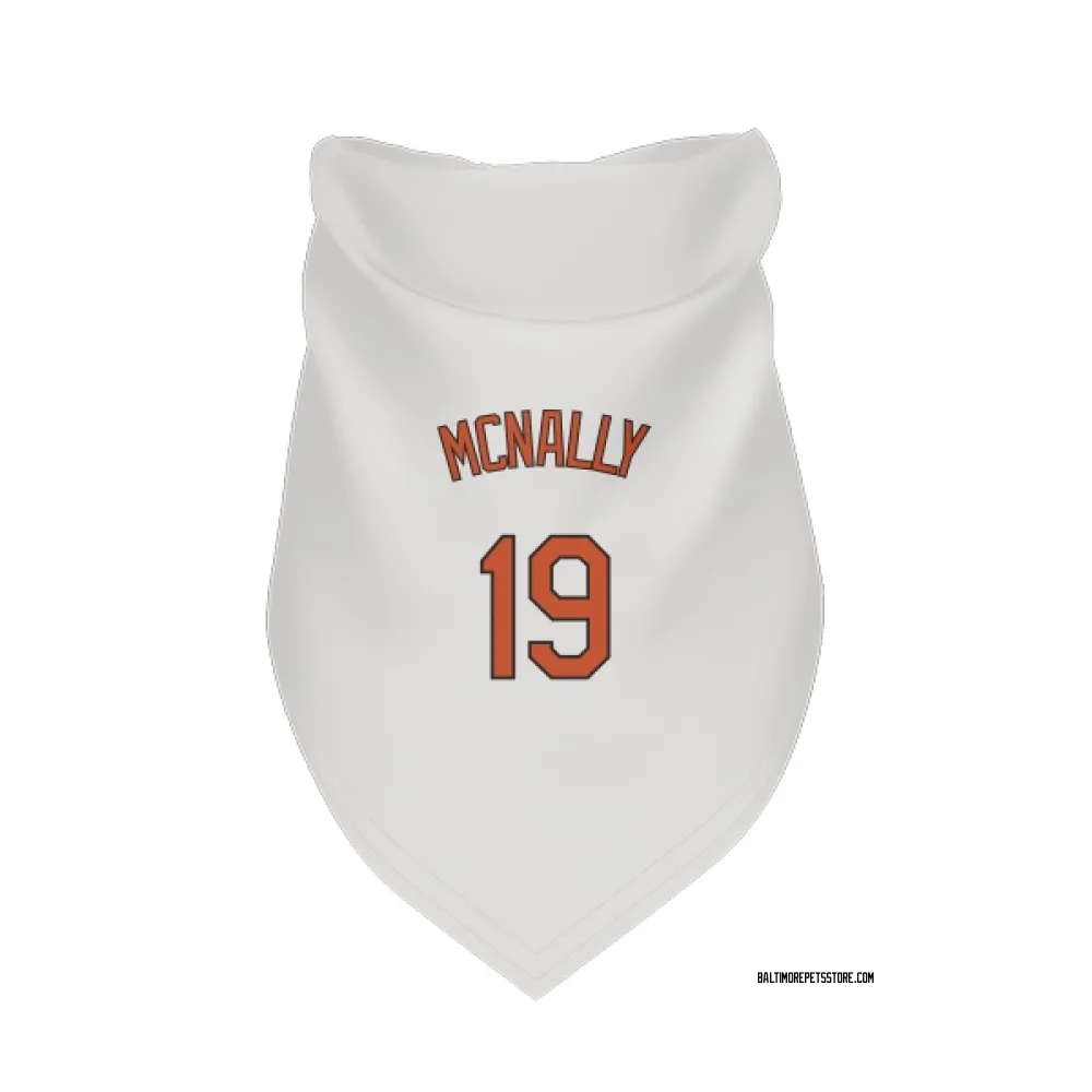 Baltimore Orioles Dave Mcnally White Pet Bandana for Dog & Cat