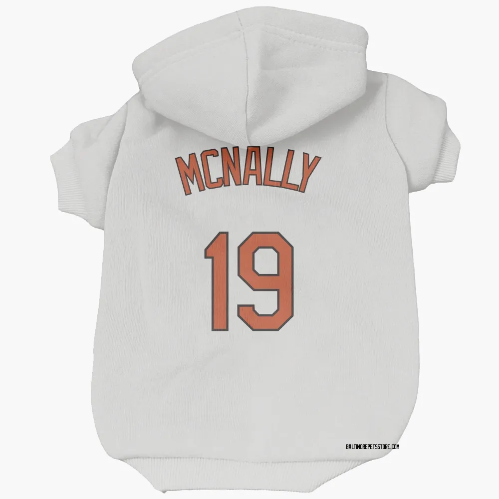 Baltimore Orioles Dave Mcnally White Pet Hoodie for Dog & Cat