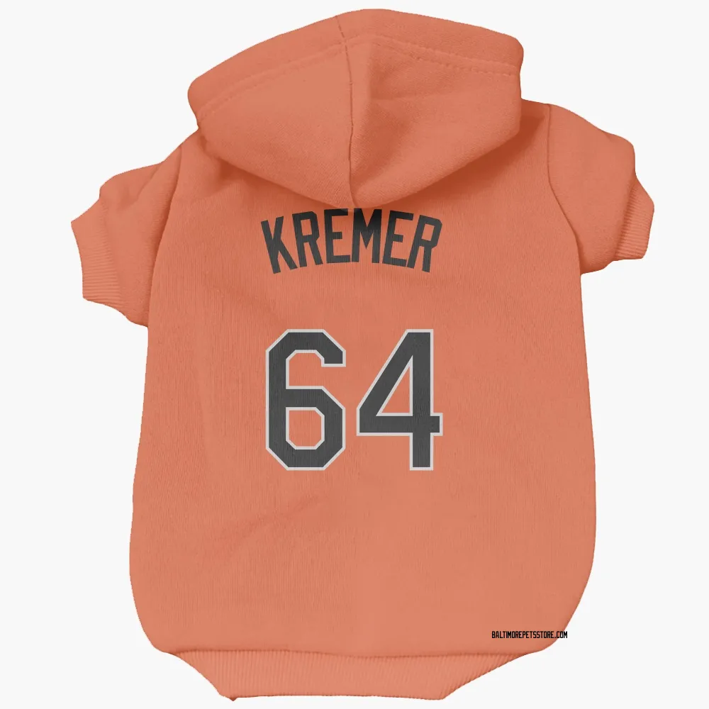 Baltimore Orioles Dean Kremer Orange Pet Hoodie for Dog & Cat