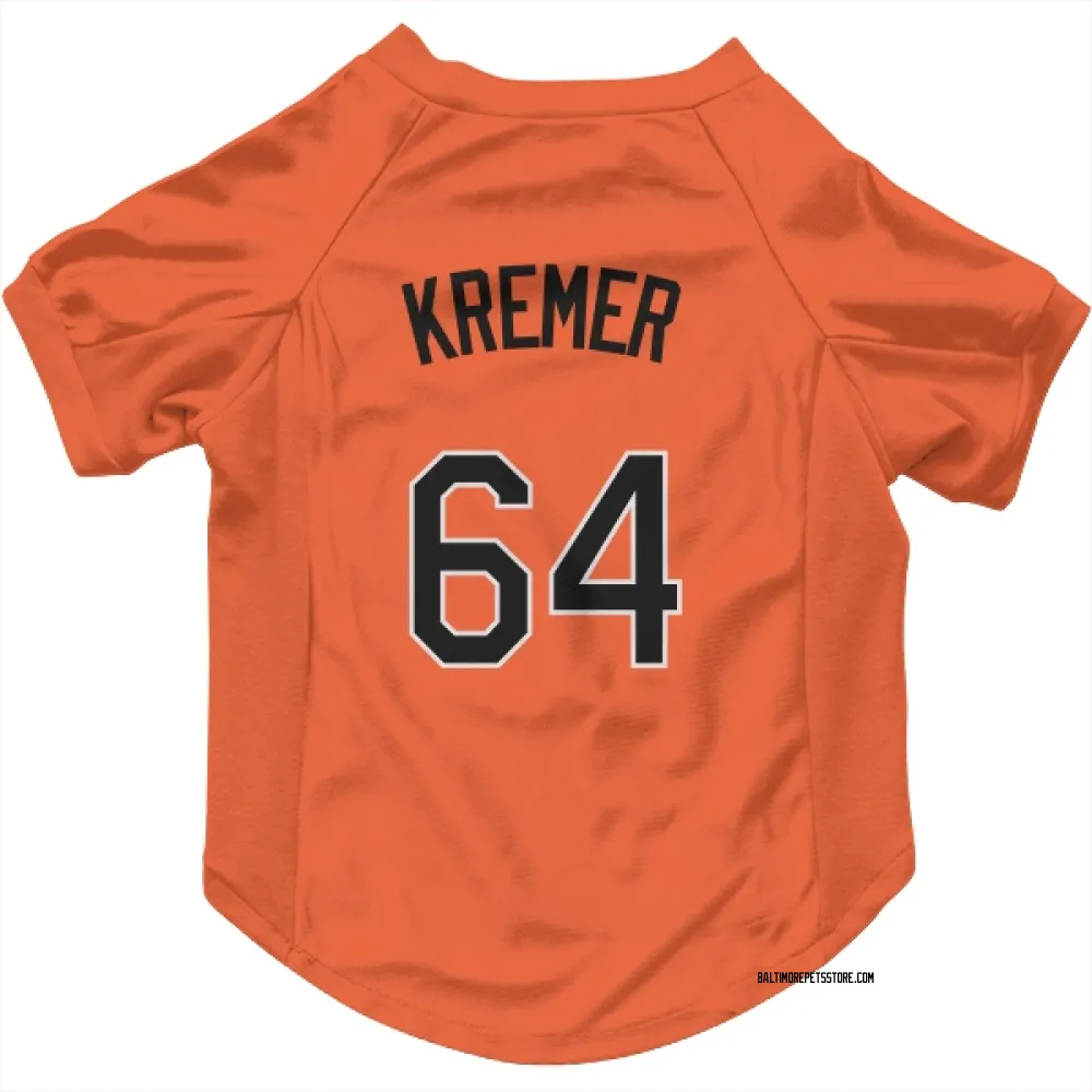 Baltimore Orioles Dean Kremer Orange Pet Jersey for Dog & Cat