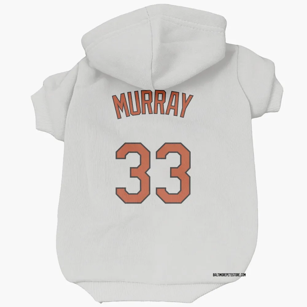 Baltimore Orioles Eddie Murray White Pet Hoodie for Dog & Cat