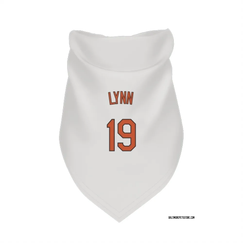 Baltimore Orioles Fred Lynn White Pet Bandana for Dog & Cat