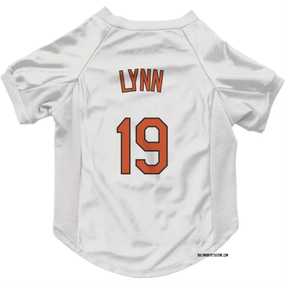 Baltimore Orioles Fred Lynn White Pet Jersey for Dog & Cat