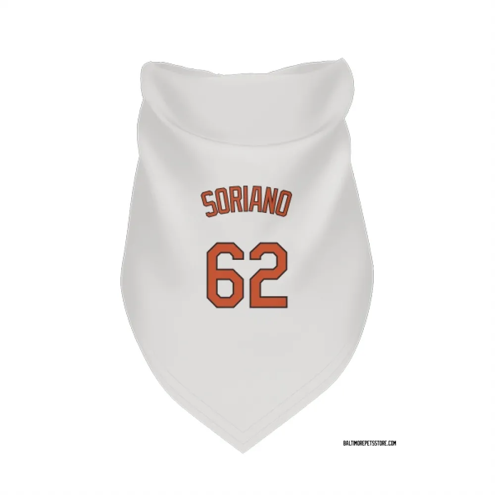 Baltimore Orioles George Soriano White Pet Bandana for Dog & Cat