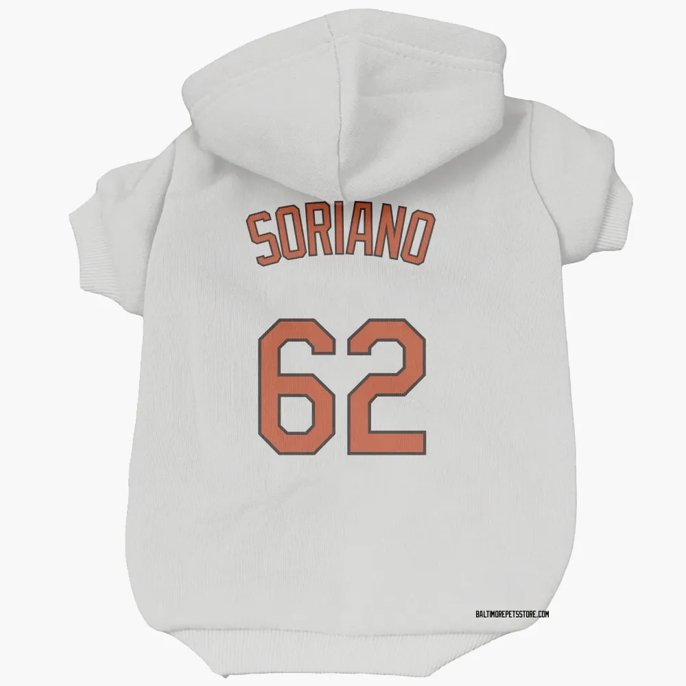 Baltimore Orioles George Soriano White Pet Hoodie for Dog & Cat