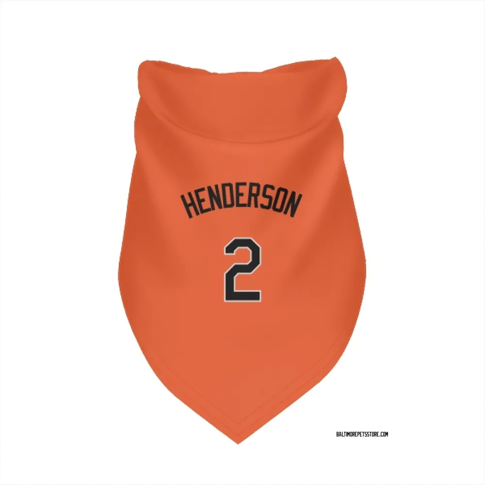 Baltimore Orioles Gunnar Henderson Orange Pet Bandana for Dog & Cat