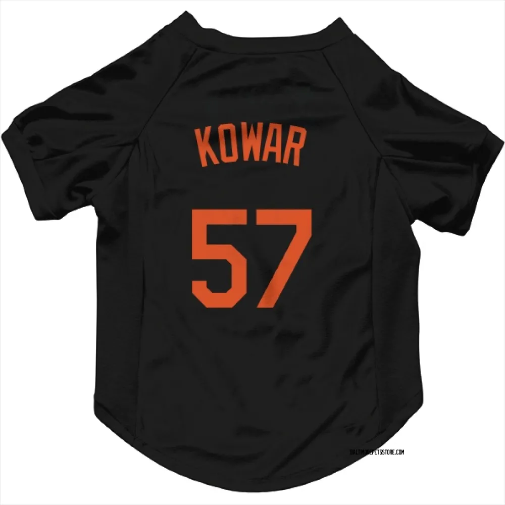 Baltimore Orioles Jackson Kowar Black Pet Jersey for Dog & Cat