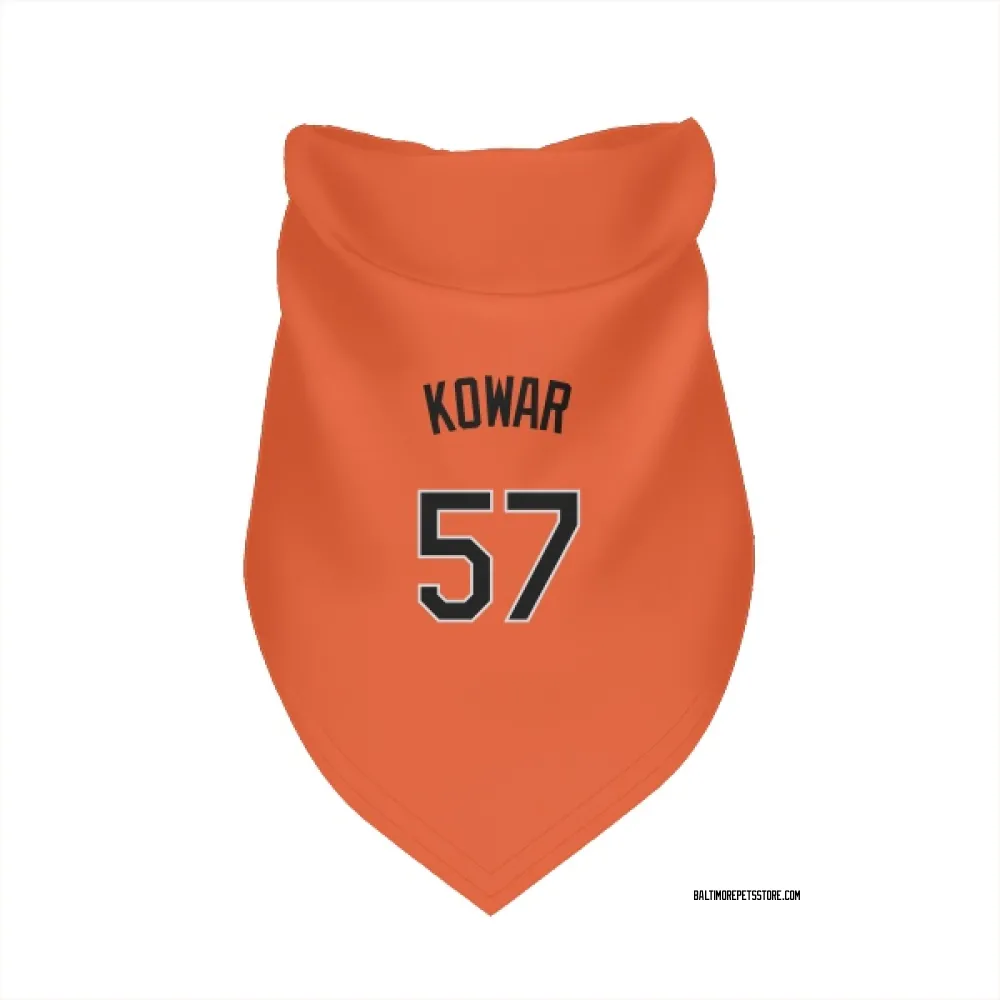 Baltimore Orioles Jackson Kowar Orange Pet Bandana for Dog & Cat