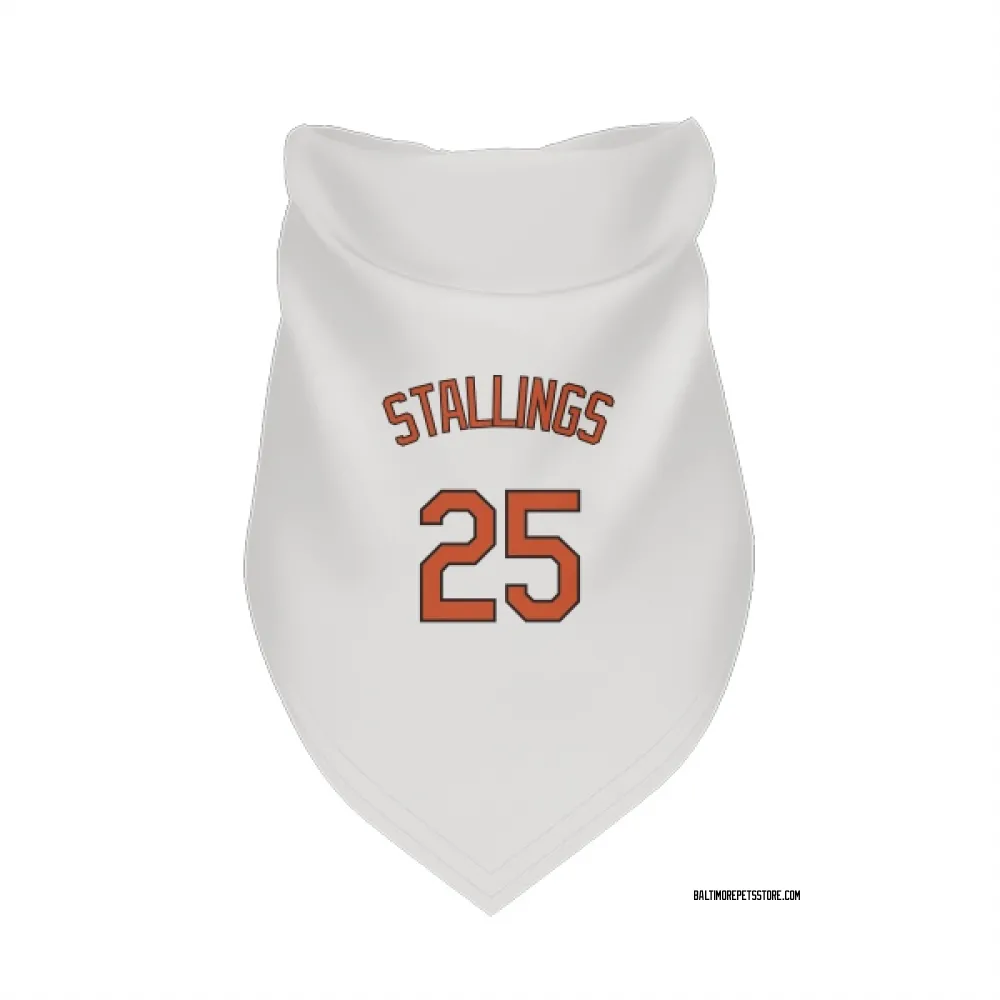 Baltimore Orioles Jacob Stallings White Pet Bandana for Dog & Cat