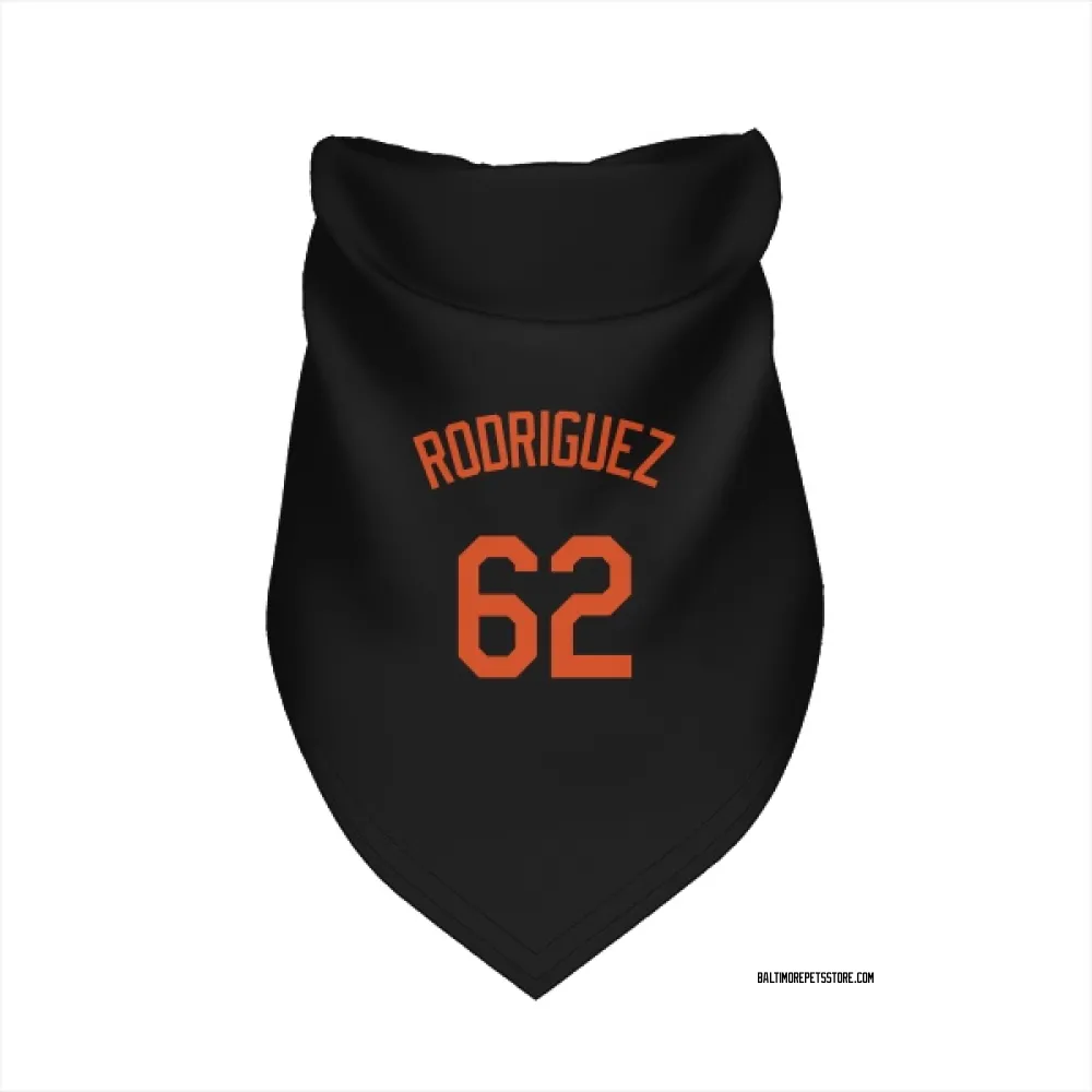 Baltimore Orioles Johnathan Rodriguez Black Pet Bandana for Dog & Cat