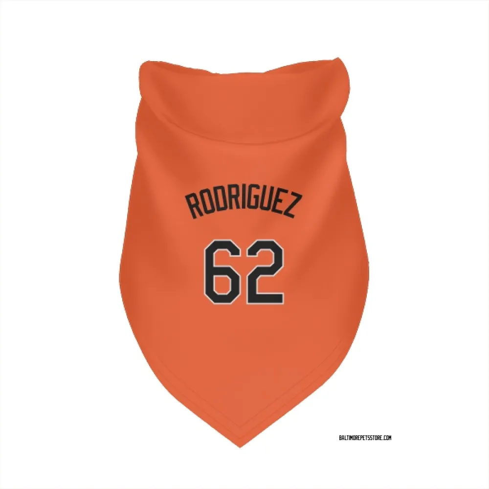 Baltimore Orioles Johnathan Rodriguez Orange Pet Bandana for Dog & Cat