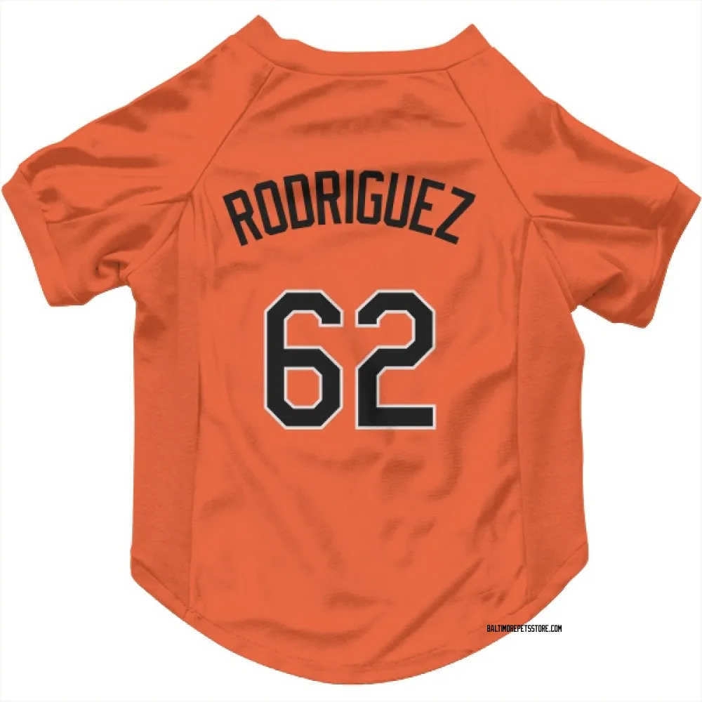 Baltimore Orioles Johnathan Rodriguez Orange Pet Jersey for Dog & Cat