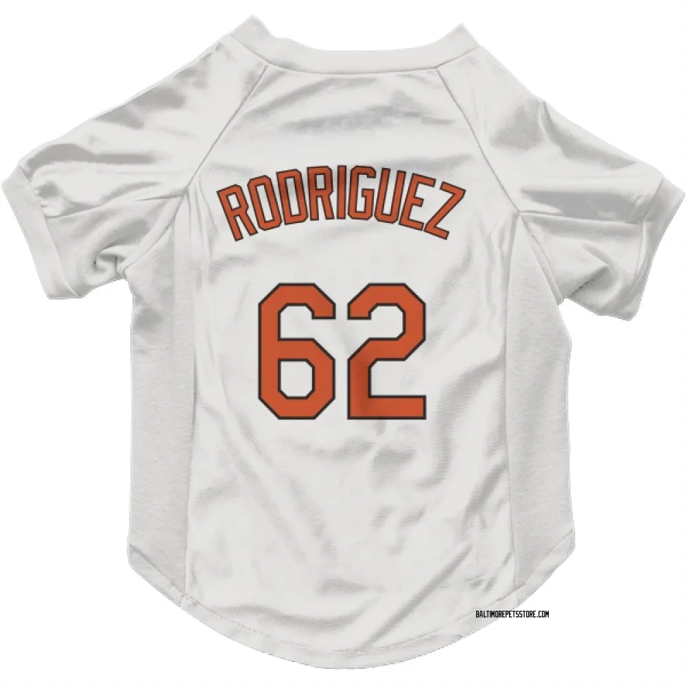 Baltimore Orioles Johnathan Rodriguez White Pet Jersey for Dog & Cat