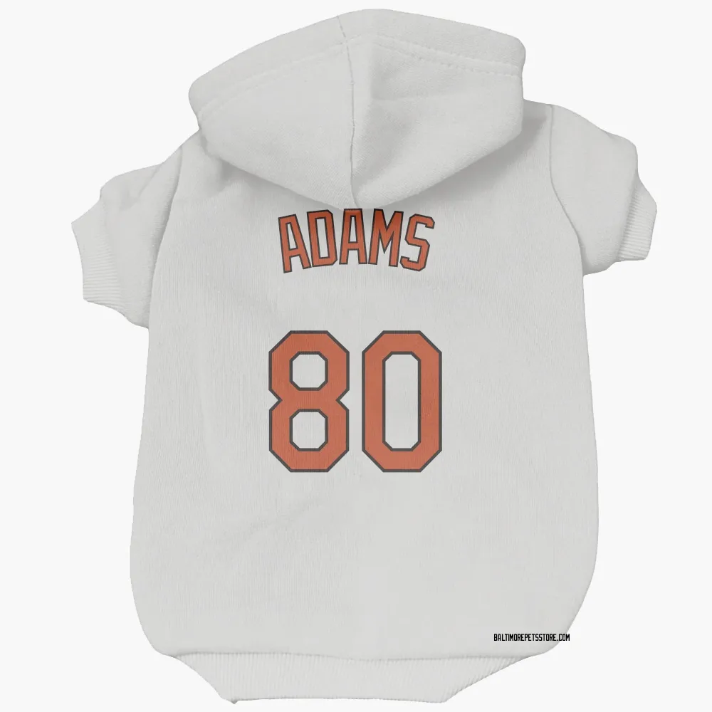 Baltimore Orioles Jordyn Adams White Pet Hoodie for Dog & Cat