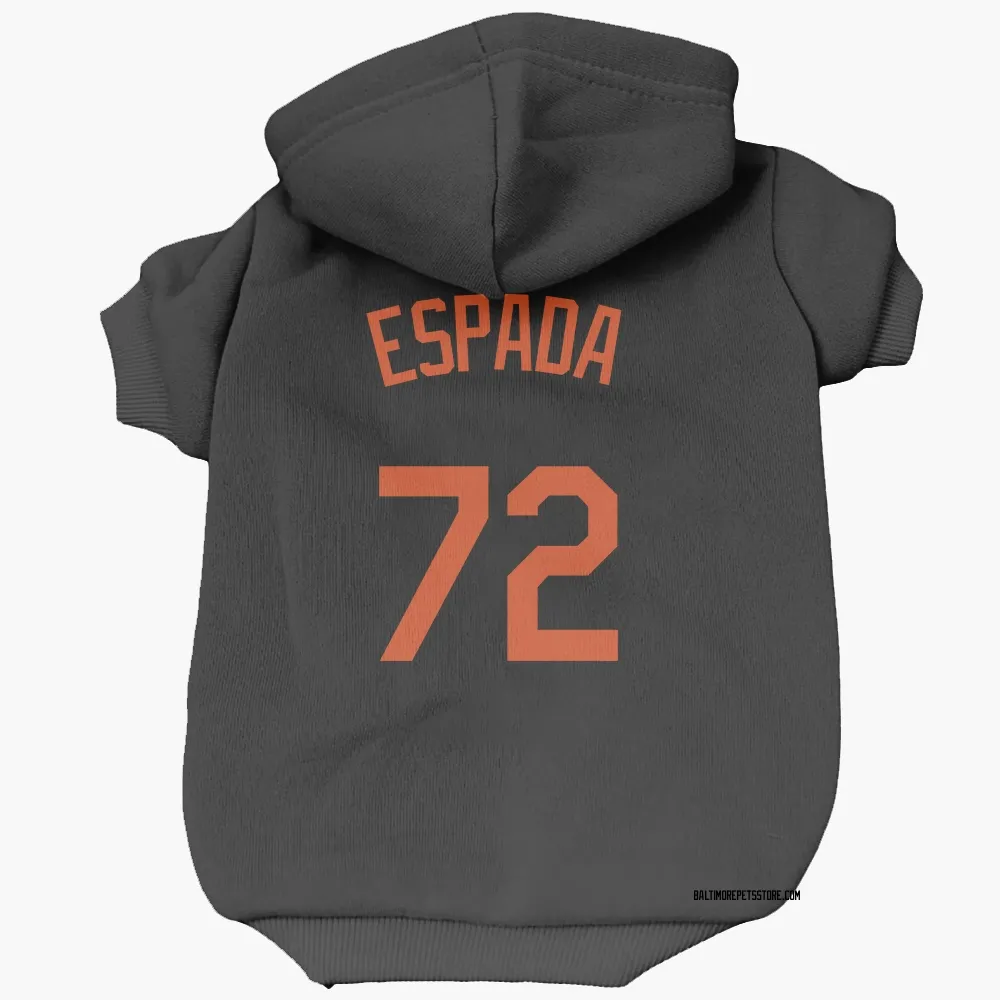 Baltimore Orioles Jose Espada Black Pet Hoodie for Dog & Cat