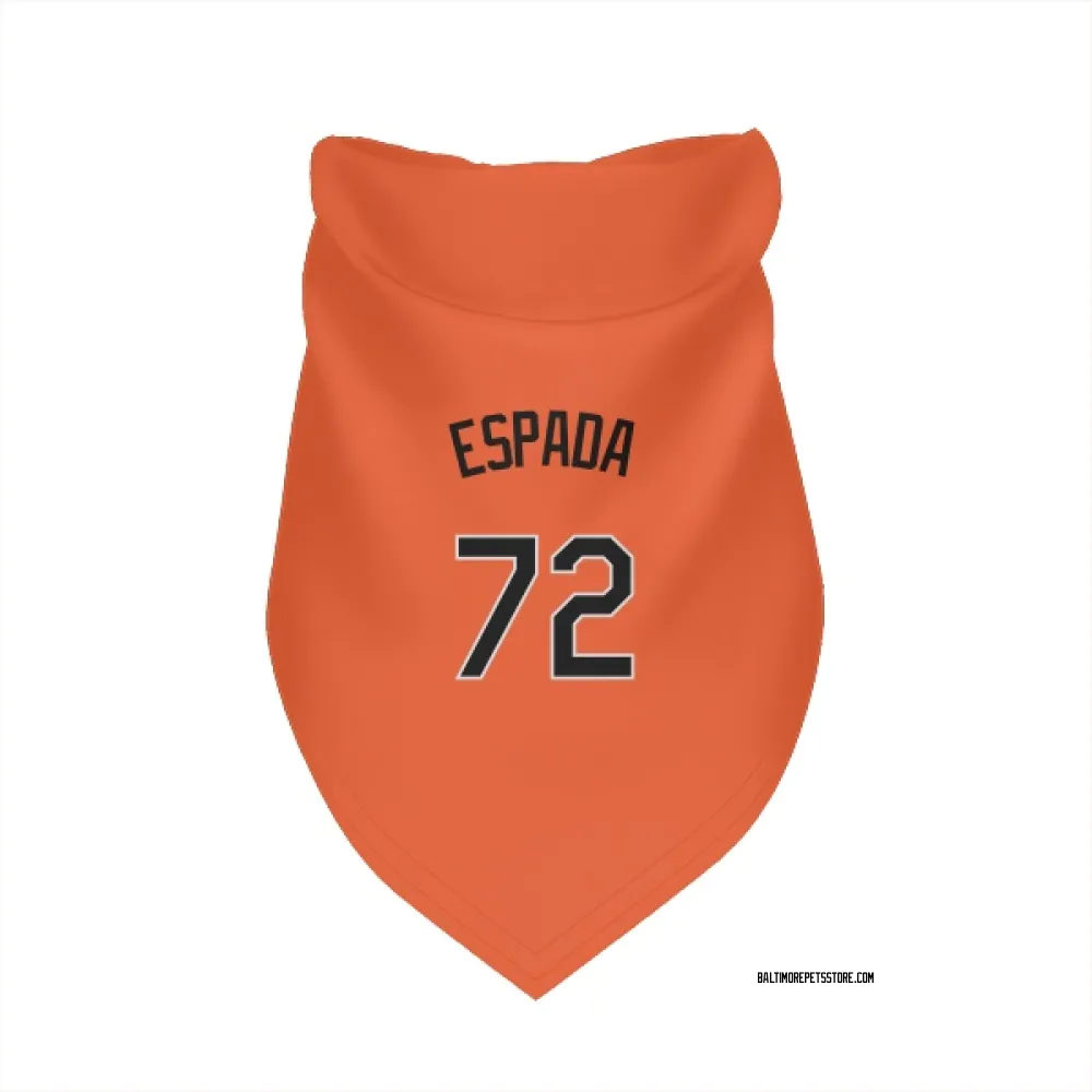 Baltimore Orioles Jose Espada Orange Pet Bandana for Dog & Cat