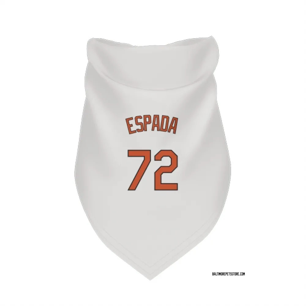 Baltimore Orioles Jose Espada White Pet Bandana for Dog & Cat