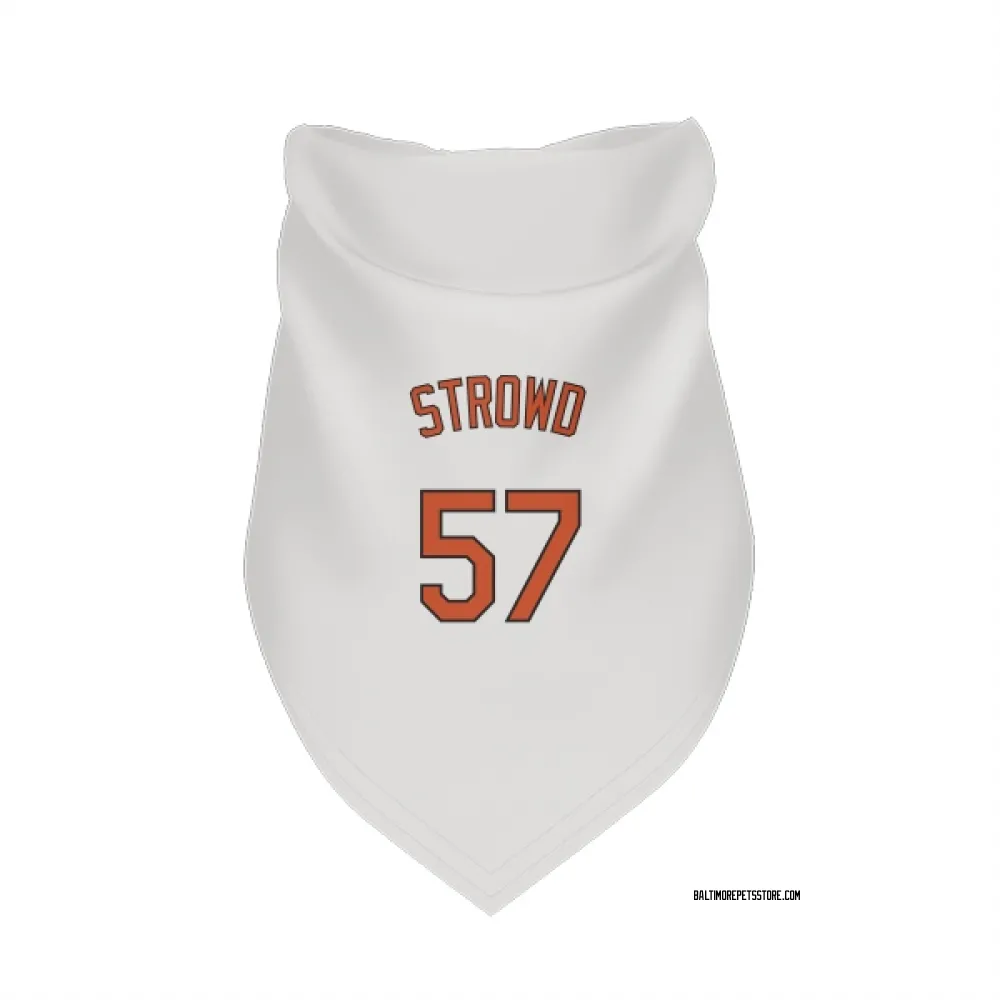 Baltimore Orioles Kade Strowd White Pet Bandana for Dog & Cat