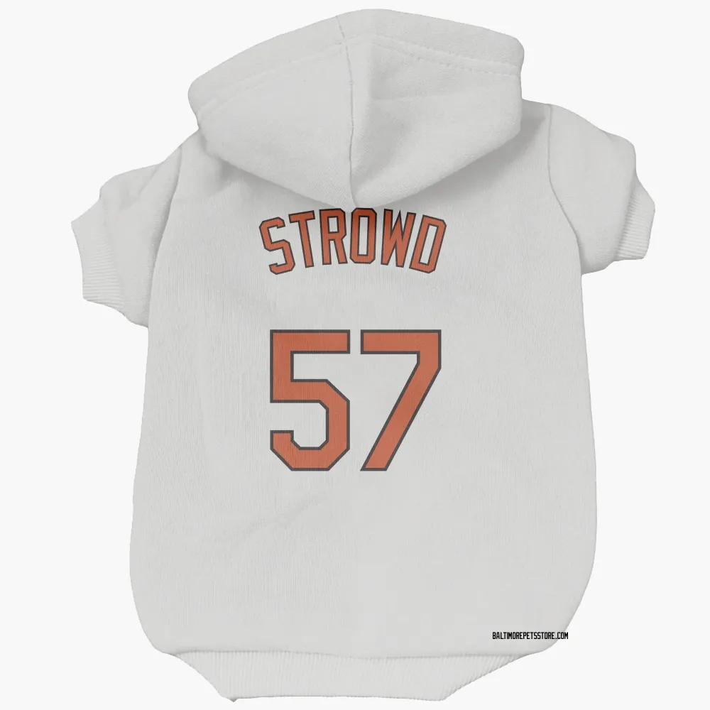 Baltimore Orioles Kade Strowd White Pet Hoodie for Dog & Cat