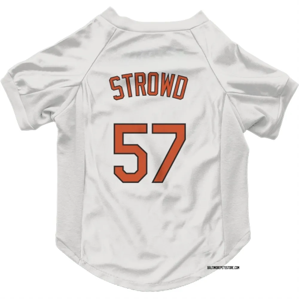 Baltimore Orioles Kade Strowd White Pet Jersey for Dog & Cat