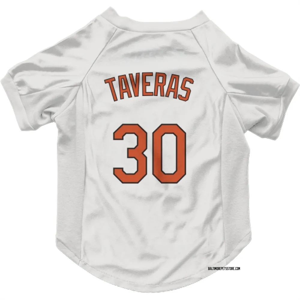 Baltimore Orioles Leody Taveras White Pet Jersey for Dog & Cat