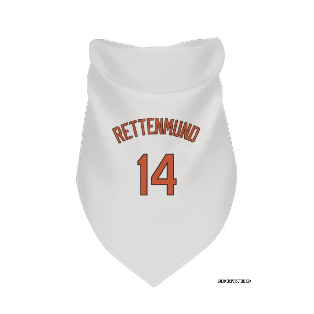 Baltimore Orioles Merv Rettenmund White Pet Bandana for Dog & Cat
