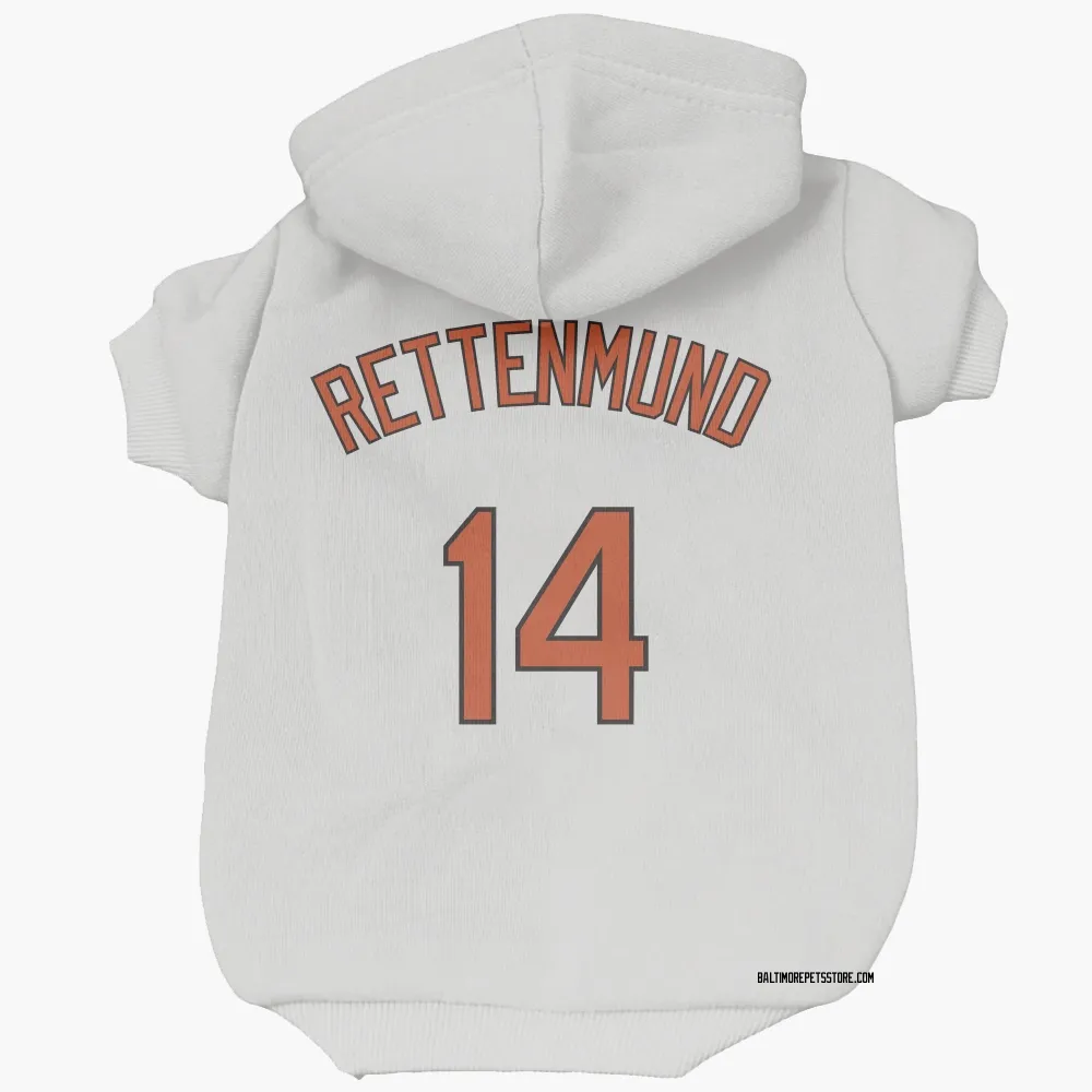 Baltimore Orioles Merv Rettenmund White Pet Hoodie for Dog & Cat