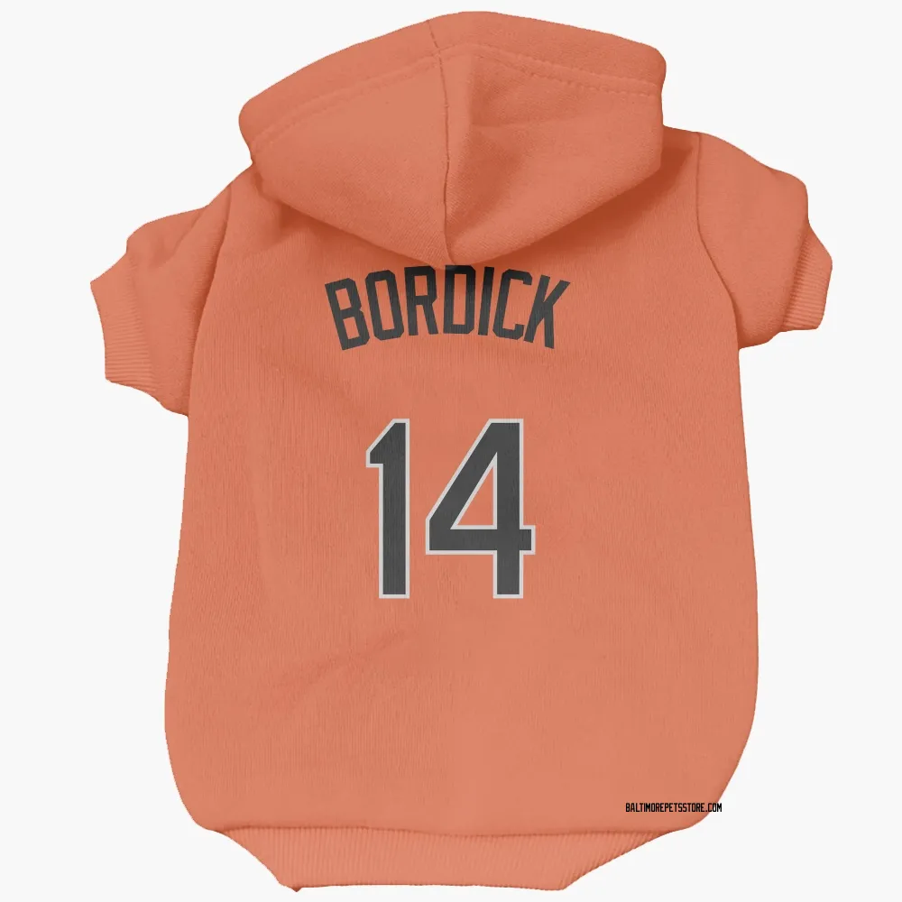 Baltimore Orioles Mike Bordick Orange Pet Hoodie for Dog & Cat