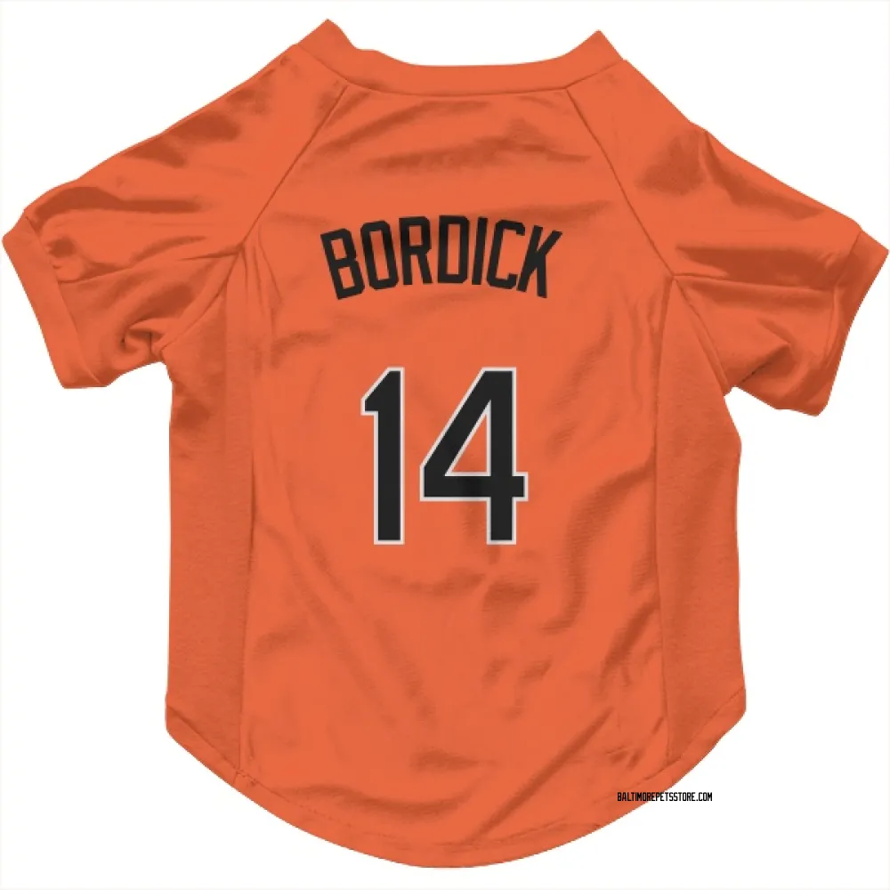 Baltimore Orioles Mike Bordick Orange Pet Jersey for Dog & Cat